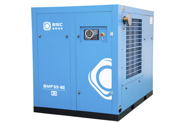 鲍斯BMF55-8II空压机 55KW12.35m³双级压缩永磁变频螺杆机